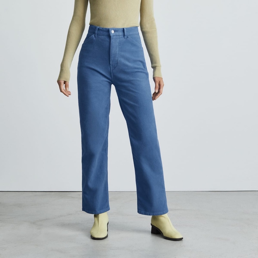 Everlane Moleskin Way-High Pant Blue Size 4